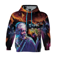 T=HC2 Einstein Black Hole 360° Print Hoodie