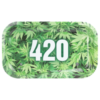 420 Green Metal Rollin' Tray