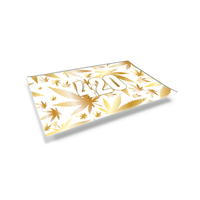 V Syndicate Glass Rollin' Tray 420 Gold Glass Rollin' Tray