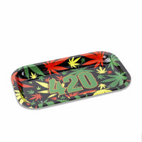 V Syndicate Rollin Trays 420 Rasta Metal Rollin' Tray