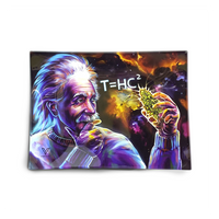 T=HC2 Einstein Black Hole Glass Rollin' Tray