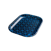 Blue Geometric Metal Rollin' Tray