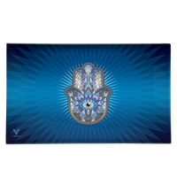 Hamsa Blue Glass Rollin' Tray