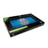 V Syndicate Glass Rollin' Tray Hamsa Blue Glass Rollin' Tray