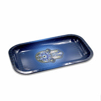 V Syndicate Rollin Trays Hamsa Blue Metal Rollin' Tray