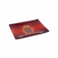 V Syndicate Glass Rollin' Tray Hamsa Red Glass Rollin' Tray