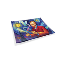 V Syndicate Glass Rollin' Tray Smoky Night Glass Rollin' Tray