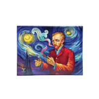 V Syndicate Glass Rollin' Tray Small Smoky Night Glass Rollin' Tray