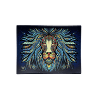 V Syndicate Glass Rollin' Tray Tribal Lion Glass Rollin' Tray