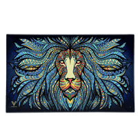 V Syndicate Glass Rollin' Tray Tribal Lion Glass Rollin' Tray