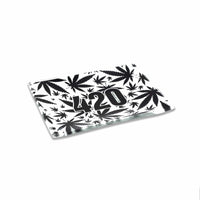 V Syndicate Glass Rollin' Tray 420 B&W Glass Rollin' Tray