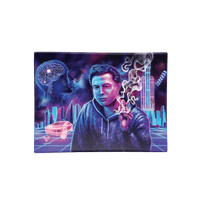 V Syndicate Glass Rollin' Tray Small Space Xhale Glass Rollin' Tray