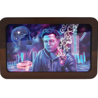 V Syndicate Rollin Trays Medium Space Xhale 3D High Def Wood Rollin' Tray