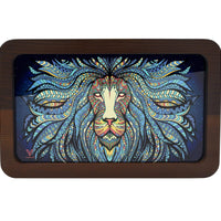V Syndicate Rollin Trays Medium Tribal Lion 3D High Def Wood Rollin' Tray