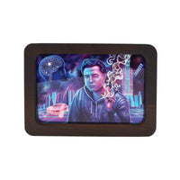 V Syndicate Rollin Trays Small Space Xhale 3D High Def Wood Rollin' Tray