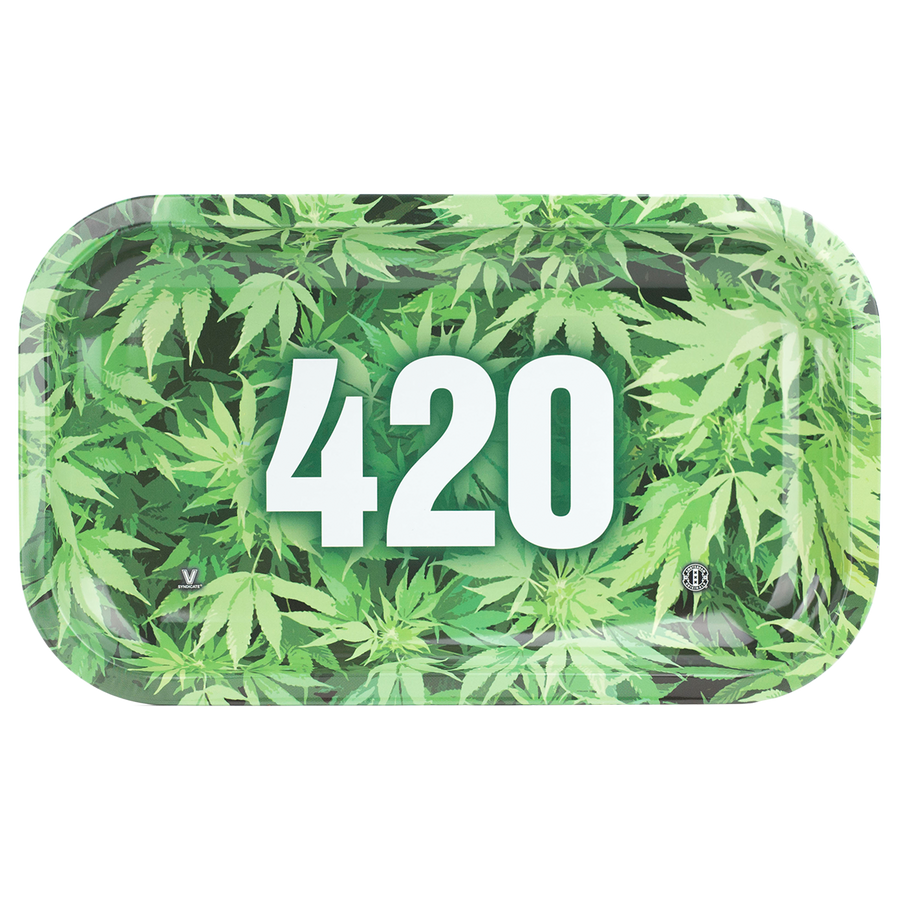 420 Green Metal Rollin' Tray