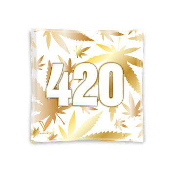 V Syndicate Blazin' Ashtray 420 Gold Blazin' Ashtray Glass