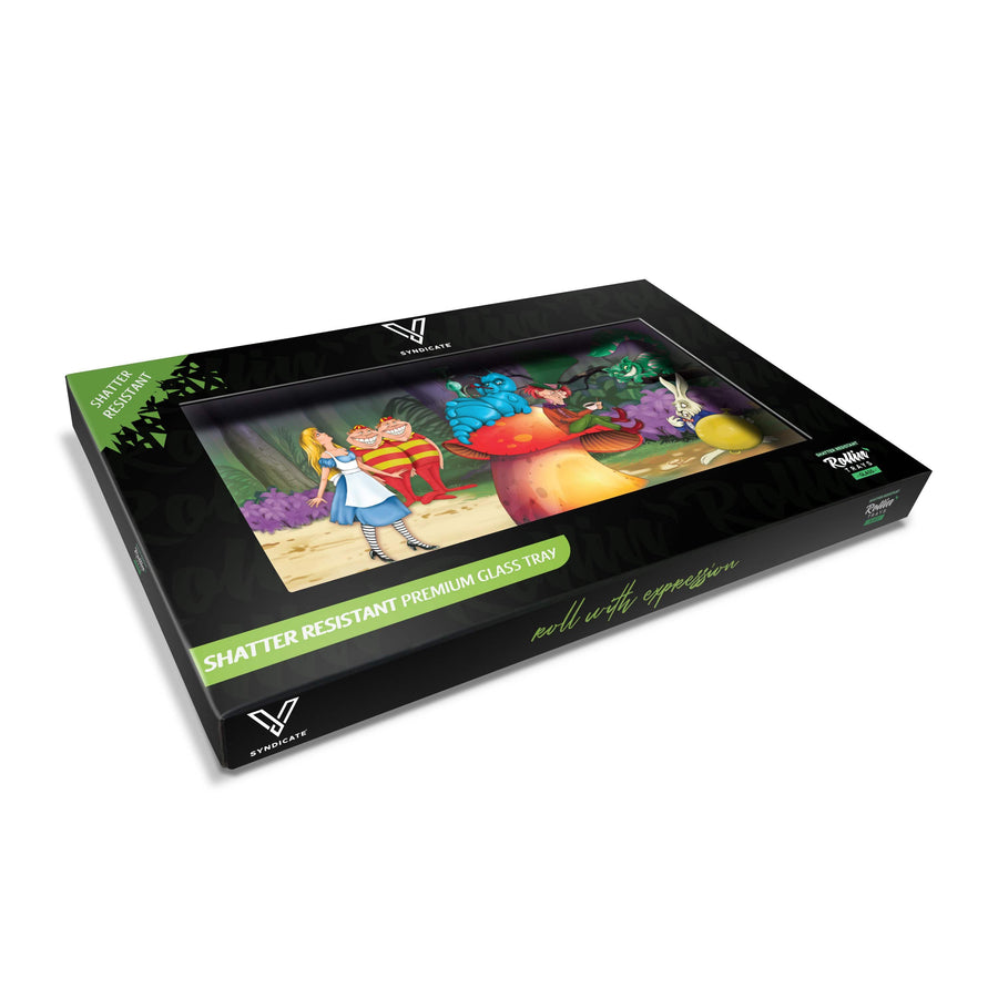V Syndicate Glass Rollin' Tray Alice Mushroom Glass Rollin' Tray
