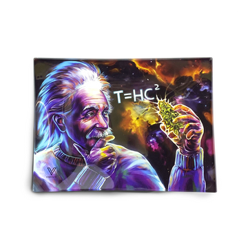 T=HC2 Einstein Black Hole Glass Rollin' Tray