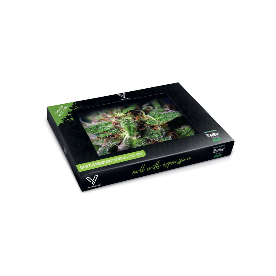V Syndicate Glass Rollin' Tray Blue Dream Glass Rollin' Tray