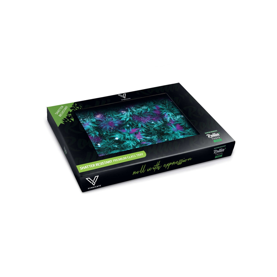 V Syndicate Glass Rollin' Tray Cosmic Chronic Glass Rollin' Tray