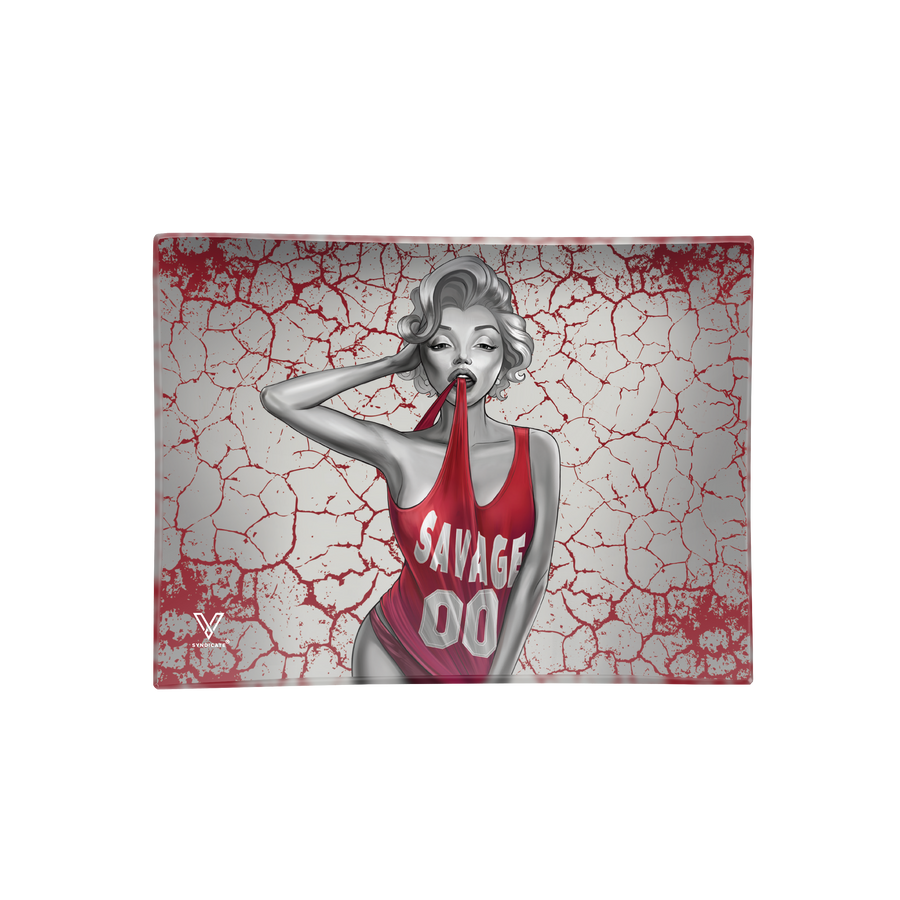 Dank Diva Glass Rollin' Tray - wholesale-vsyndicate