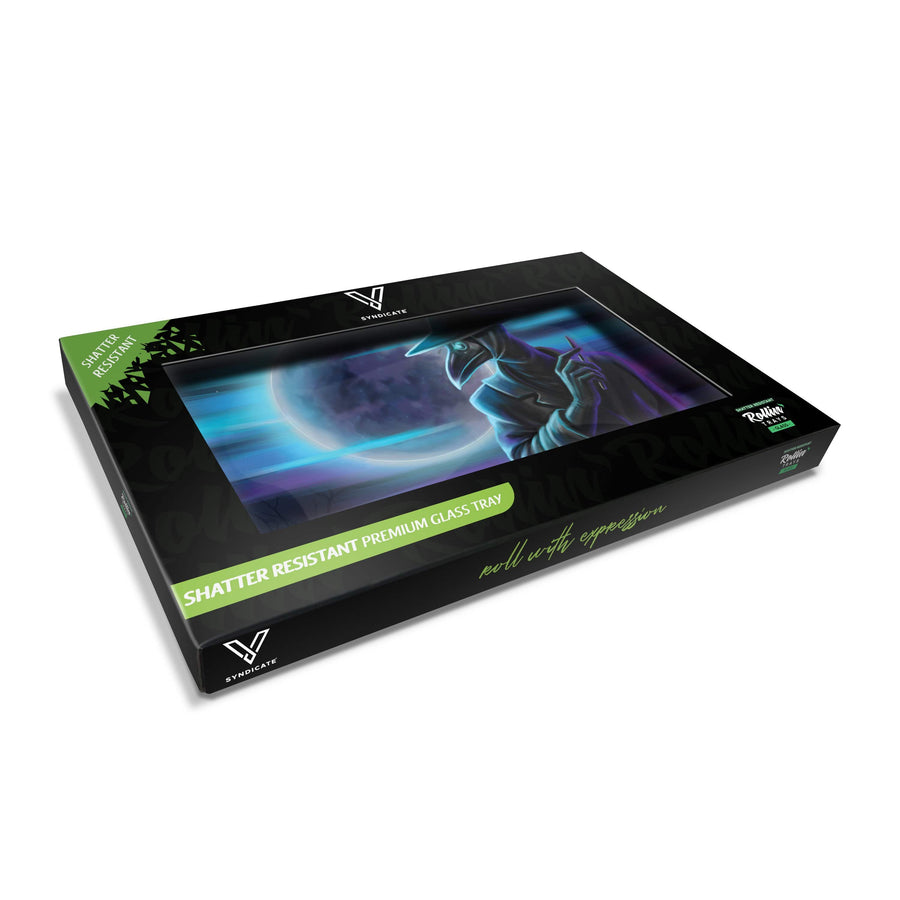V Syndicate Glass Rollin' Tray Dark Traveler Glass Rollin' Tray