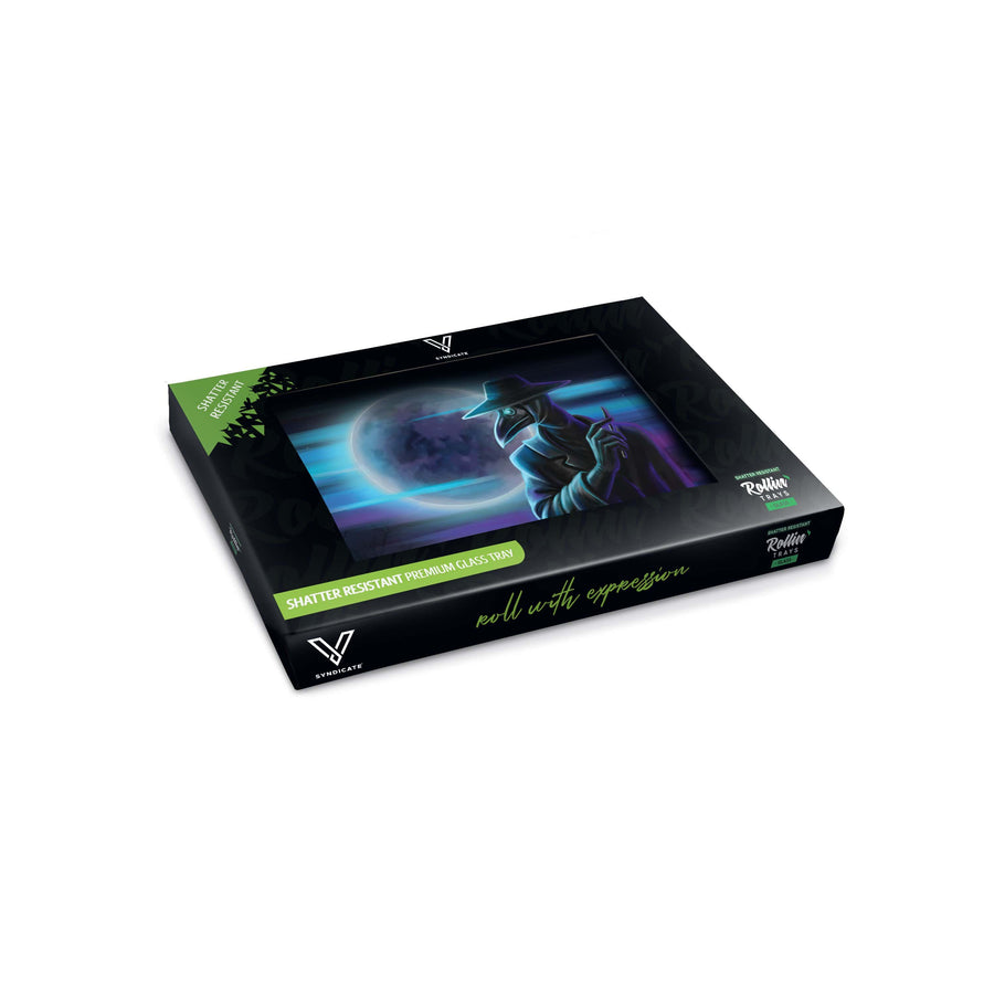 V Syndicate Glass Rollin' Tray Dark Traveler Glass Rollin' Tray