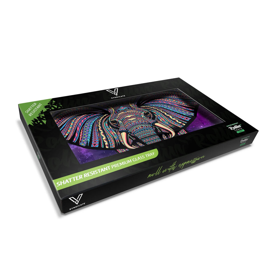 V Syndicate Glass Rollin' Tray Elephant Glass Rollin' Tray