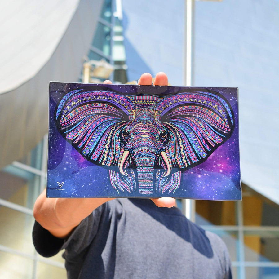 V Syndicate Glass Rollin' Tray Elephant Glass Rollin' Tray