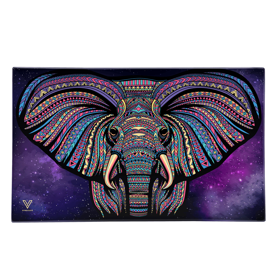 V Syndicate Glass Rollin' Tray Elephant Glass Rollin' Tray