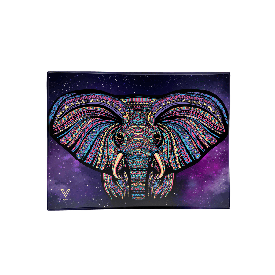 V Syndicate Glass Rollin' Tray Elephant Glass Rollin' Tray