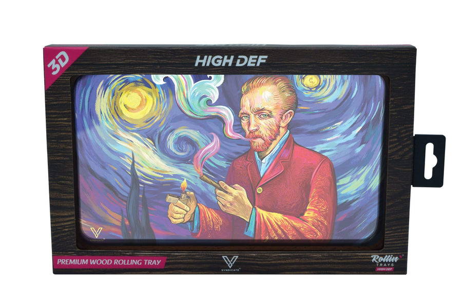 V Syndicate Rollin Trays Smoky Night 3D High Def Wood Rollin' Tray