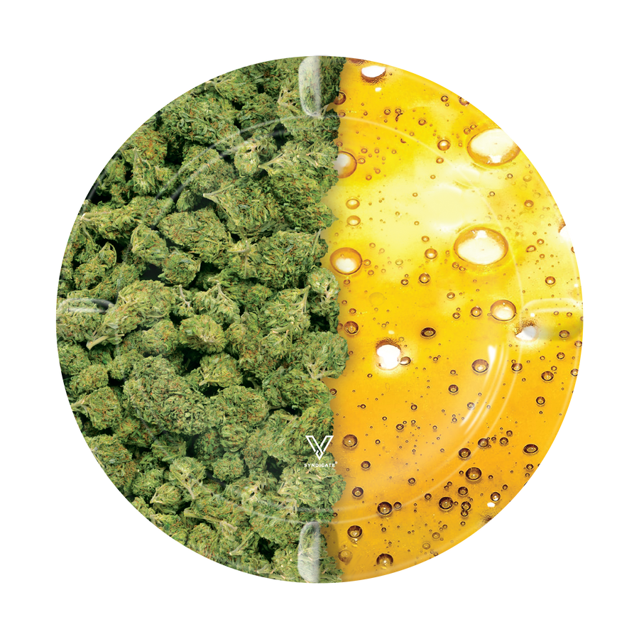 Oil and Buds Blazin' Ashtray Metal - wholesale-vsyndicate