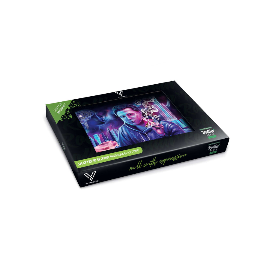V Syndicate Glass Rollin' Tray Space Xhale Glass Rollin' Tray