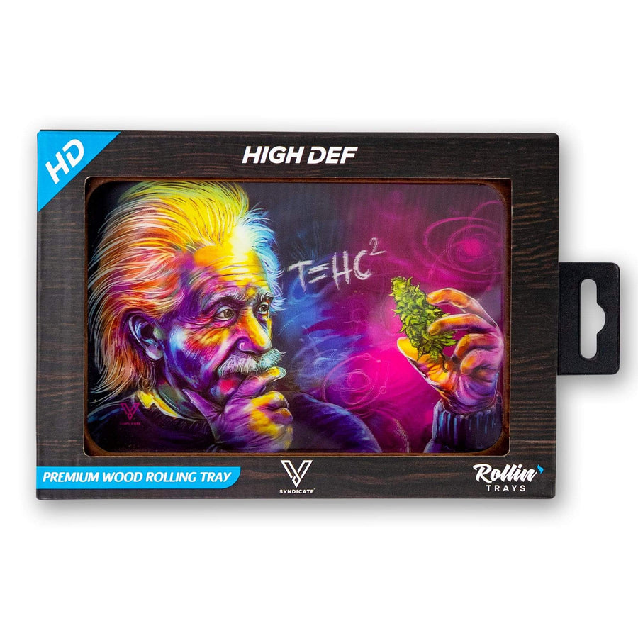 V Syndicate Rollin Trays T=HC2 Einstein Classic 3D High Def Wood Rollin' Tray