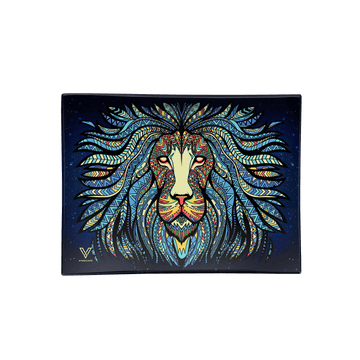 V Syndicate Glass Rollin' Tray Tribal Lion Glass Rollin' Tray