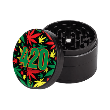 V Syndicate 63MM 420 Rasta 4-Piece SharpShred Grinder