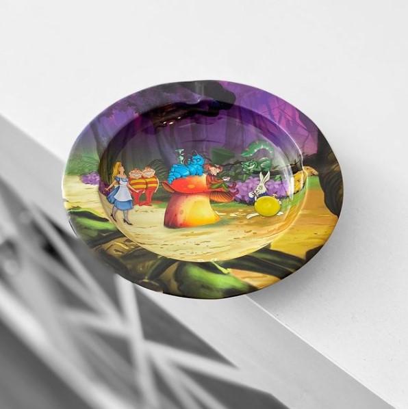 V Syndicate Blazin' Ashtray Alice Mushroom Blazin' Ashtray Metal