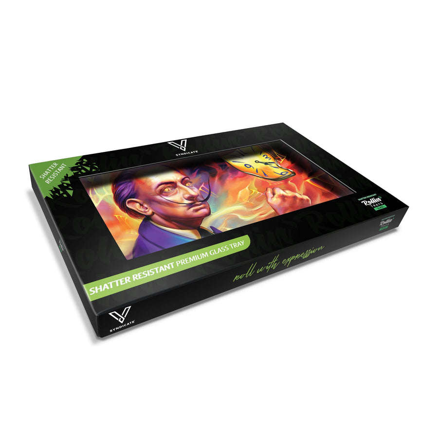 V Syndicate Glass Rollin' Tray Dalirious Glass Rollin' Tray