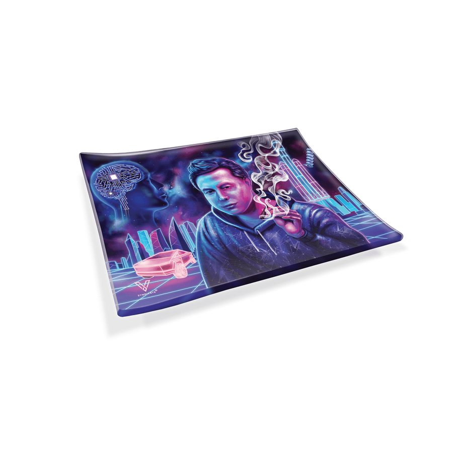 V Syndicate Glass Rollin' Tray Space Xhale Glass Rollin' Tray