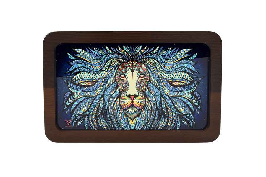 V Syndicate Rollin Trays Medium Tribal Lion 3D High Def Wood Rollin' Tray