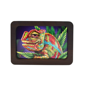 V Syndicate Rollin Trays Small Cloud 9 Chameleon 3D High Def Wood Rollin' Tray