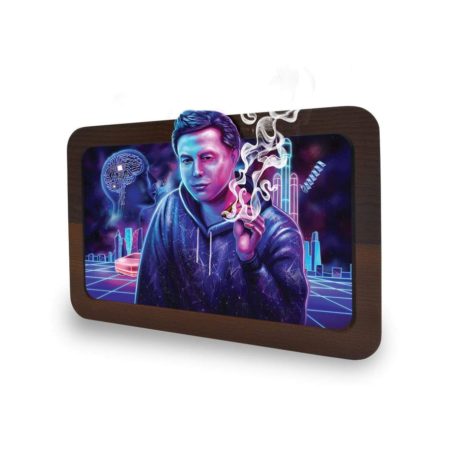 V Syndicate Rollin Trays Space Xhale 3D High Def Wood Rollin' Tray