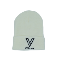 V Syndicate White V Syndicate Beanie