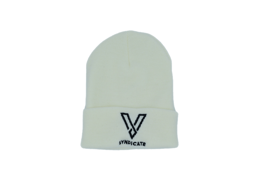 V Syndicate White V Syndicate Beanie